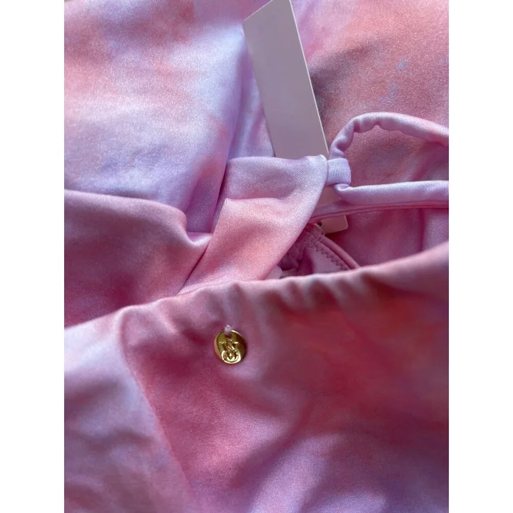 Victoria's Secret Swim VS Scoop One-Piece Swimsuit tie dye pink size XL New - Picture 7 of 10
